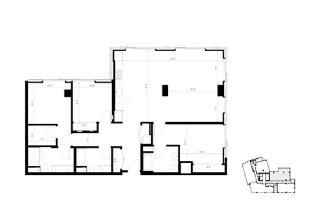 Floor plan for 3 beds, 3 baths, 1634 sqft